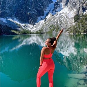 Glyder Neon Coral Sports Bra